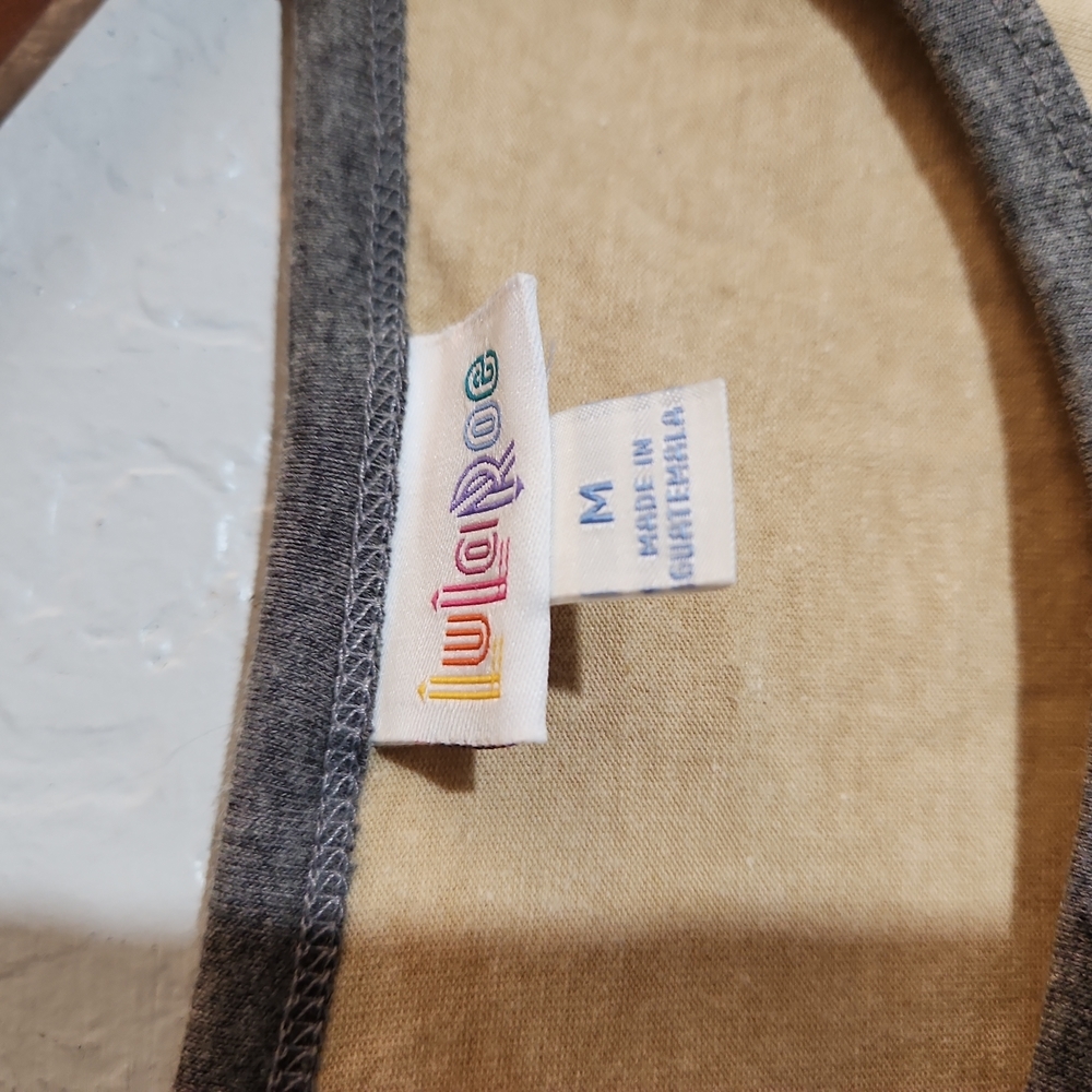 LULAROE Medium Julia Heathered Mustard Dress - Picture 6 of 7